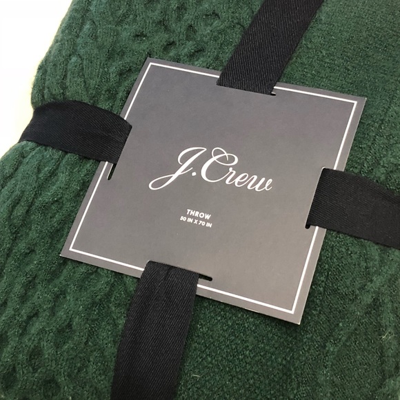 J. Crew Bedding J Crew Emerald Green Throw Blanket Poshmark